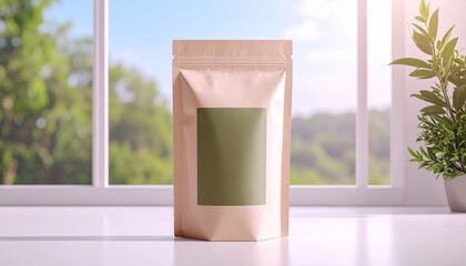 Organic Tea Pouch Packaging Mockup – Eco-Friendly Design