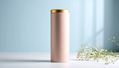 Herbal Tea Cylinder Box Mockup – Luxury Packaging Design