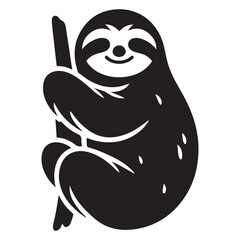 Minimalist Sloth Silhouette
