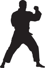  Judo sports silhouette art white color background