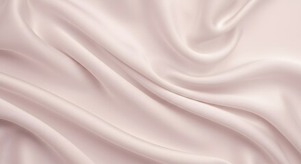 Obraz premium Organic silk fabric with smooth, flowing folds and subtle sheen in pastel tones for elegant and luxurious backgrounds