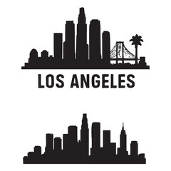Naklejka premium Los Angeles Skyline Silhouette