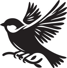 Sparrow Bird Vector Illustration