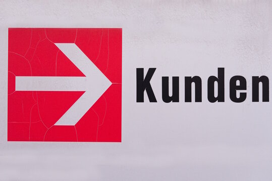 Richtungsweiser f&uuml;r Kunden - Orientierungspfeil