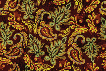 abstract seamless floral motif or abstract floral fabric pattern