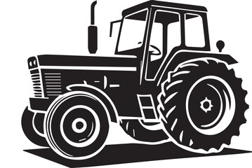 tractor silhouette vector