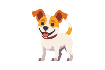 Fototapeta premium Happy Cartoon Dog Vector Illustration-Cute Smiling Puppy Clipart-Adorable Canine Character Design-Playful Pet Graphic for Kids-Dog Lovers Image-Animal Artwork
