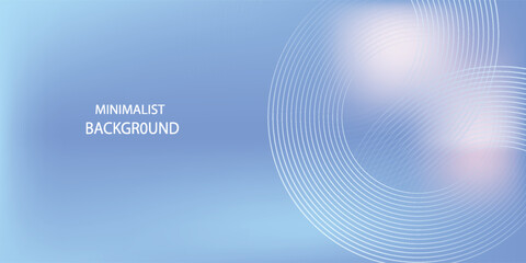Abstract circle lines on light blue background. Geometric stripe line art design for poster, brochure, cover, website, header, web banner, presentation.