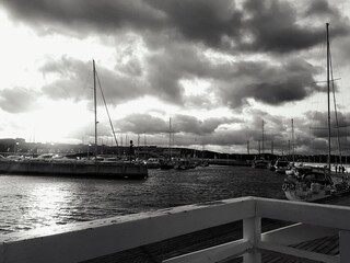 boats in the harbor