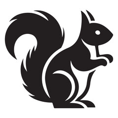 Minimalist Squirrel Silhouette
