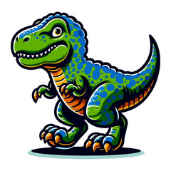 Adorable Baby T-Rex Dinosaur Cartoon Illustration