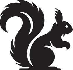 Minimalist Squirrel Silhouette
