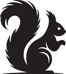 Minimalist Squirrel Silhouette
