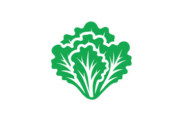 Lettuce icon silhouette on white background.02