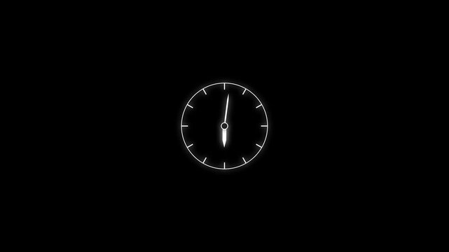 Abstract new analog clock icon Alarm clock.4k video
