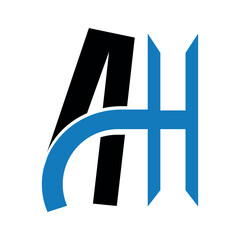 Fototapeta premium ah letter logo design, vector illustration. 