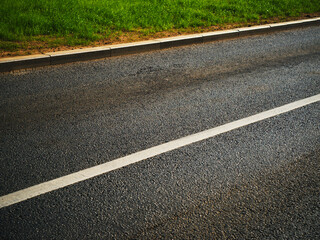 Empty diagonal automobile road transport backdrop