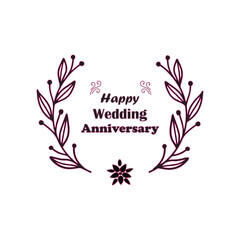 Happy Anniversary hand lettering card. Hand drawn, design elements. Creative typography for holiday greetings and anniversary invitations. Lettering greeting banner design. Eps file 98.