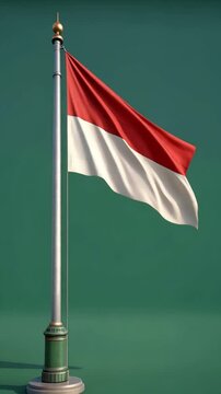 Bendera Merah Putih Berkibar &ndash; Semangat Hari Kemerdekaan Indonesia yang Penuh Kebanggaan