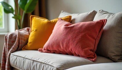 Cozy living room cushion, plush texture, perfect for relaxation and comfort on the sofa or armchair Ideal for adding style and warmth to your home decor , pattern, accent