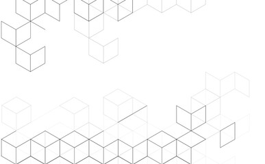 Fototapeta premium Abstract background with isometric shape blocks,vector illustration of abstract geometric background