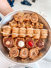 homemade cookies on a white plate baklava greece