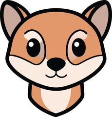 ferret head icon clipart vector on transparent background