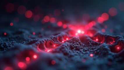Red Microscopic Light Art Picture