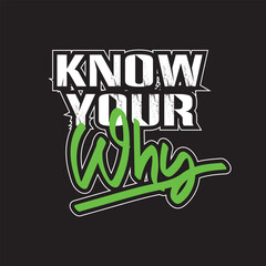 Know your why lettering Illustration