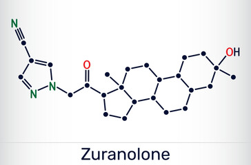 Zuranolone molecule. Neuroactive steroid used in the treatment of postpartum depression
