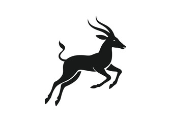 gazelle-or-antelope-isolated-animal-silhouette--ve.eps