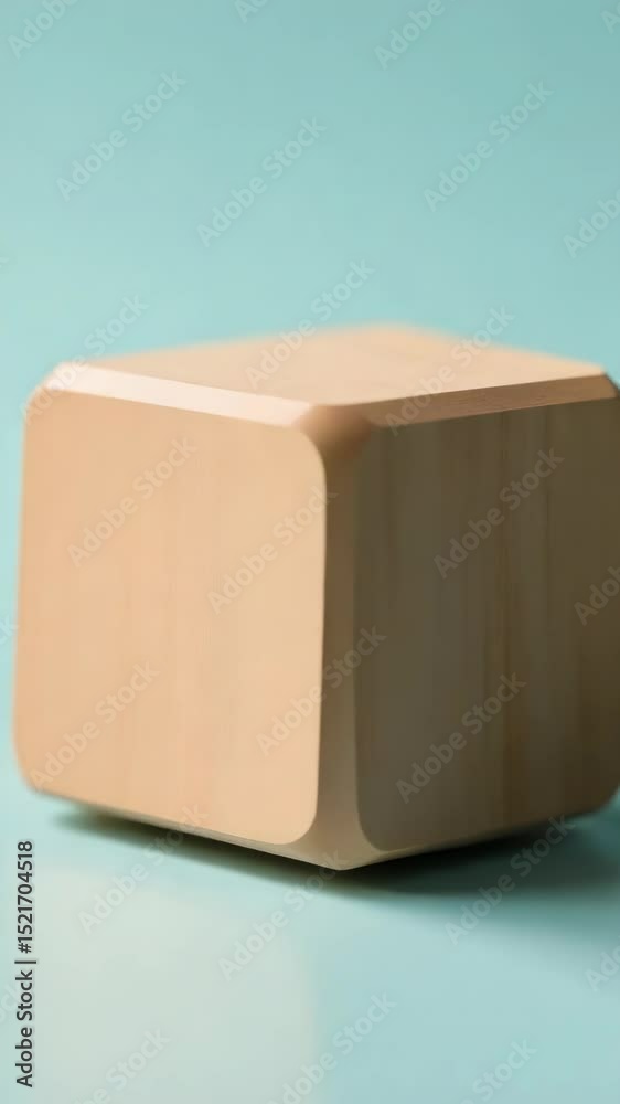 Aufkleber A simple wooden block with a tick mark drawn on it, suitable for various uses such as checklists or marking tasks completed