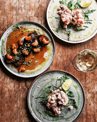 Experience the art of elegant plated seafood dishes combined beautifully