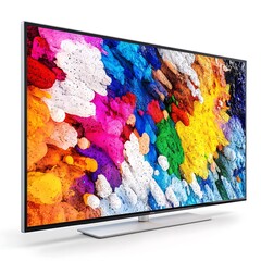 Vibrant Color Display: High-definition television showing an abstract image