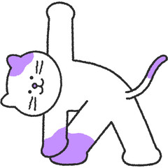요가하는 고양이 캐릭터