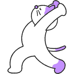 요가하는 고양이 캐릭터