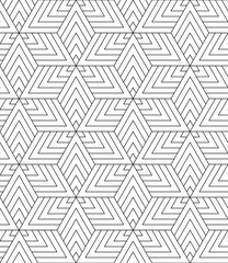 Vector seamless texture. Modern geometric background with triangles and rombuses. 