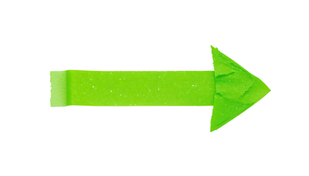 Find green arrow direction pointing right symbol on black background on transparent background