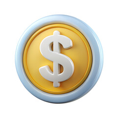 3D Investment  Icon isolated on transparent background