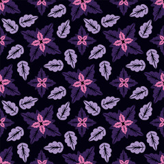 Abstract seamless floral pattern. Spring Trendy flowers print, Plant background, design for fabric, cloth design, covers, wallpapers, print, scrapbooking.