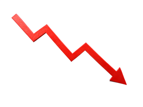 business graph with arrow