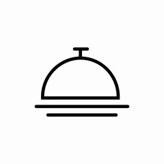 Food serving dome icon vector sign