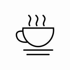 Hot coffee cup icon vector sign