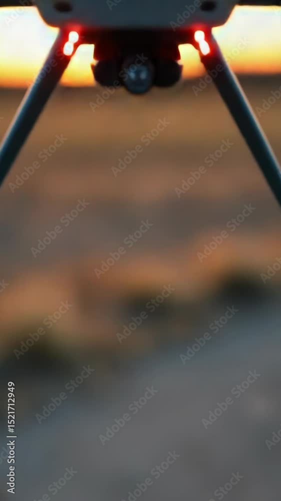 Aufkleber close-up of a drone's lights shining bright, ideal for use in tech or futuristic concepts
