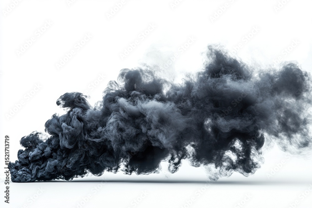 Aufkleber smoke billowing in dramatic fashion against a minimalist background showcases the dynamic movement a