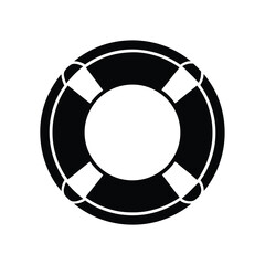 Naklejka premium Rescue Ring Icon Vector in Flat Clean Style