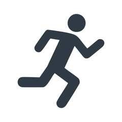 Running man icon simple minimalist design