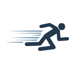Running man speed fast motion icon symbol