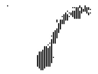 Vertical Lines Vector Map of Norway Small