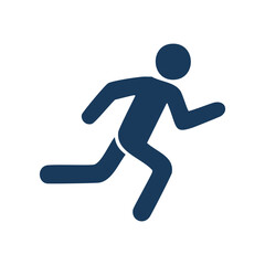 Running person icon simple minimalist design